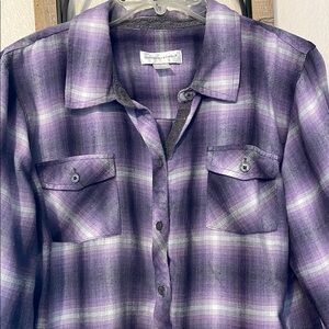 Christopher & Banks Purple Long Sleeve Button Down Shirt